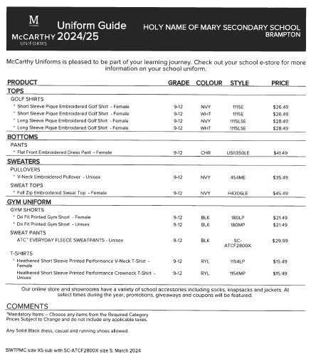Uniform poster page 2